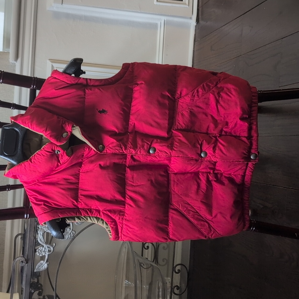 Boy's Polo quilted vest, red, size 18